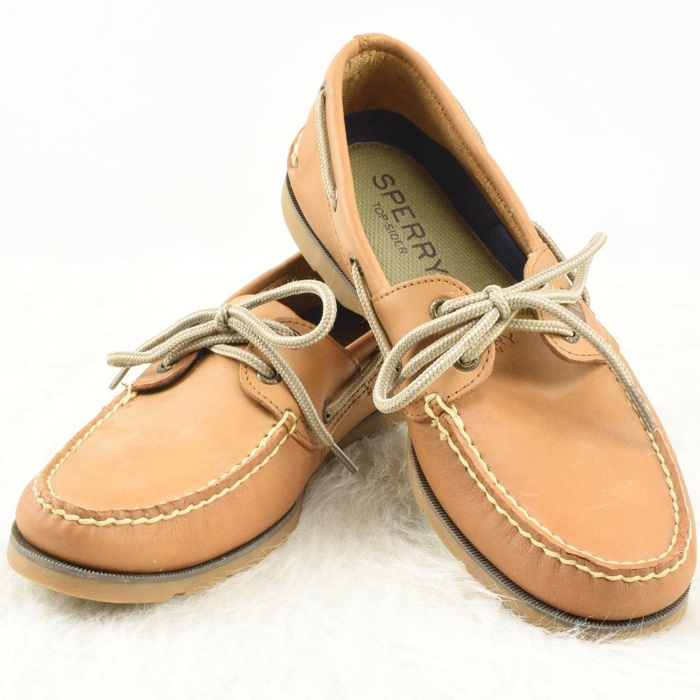 Sperry Leather Boat Deck Slip on Shoes 8 - Picture 10 of 13
